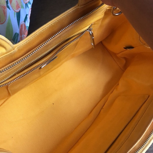 Prada Canapa Denim Yellow tote - Picture 6 of 11
